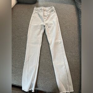Light Gray Zara Slim Flare